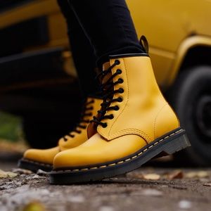 Dr. Martens Women's 1460 8-Eye Yellow Smooth All Sizes!!!